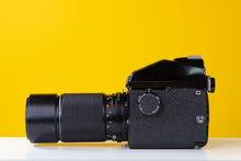 Load image into Gallery viewer, Mamiya M645J 120 Medium Format Film Camera with Mamiya Sekor 210mm f/4 Lens

