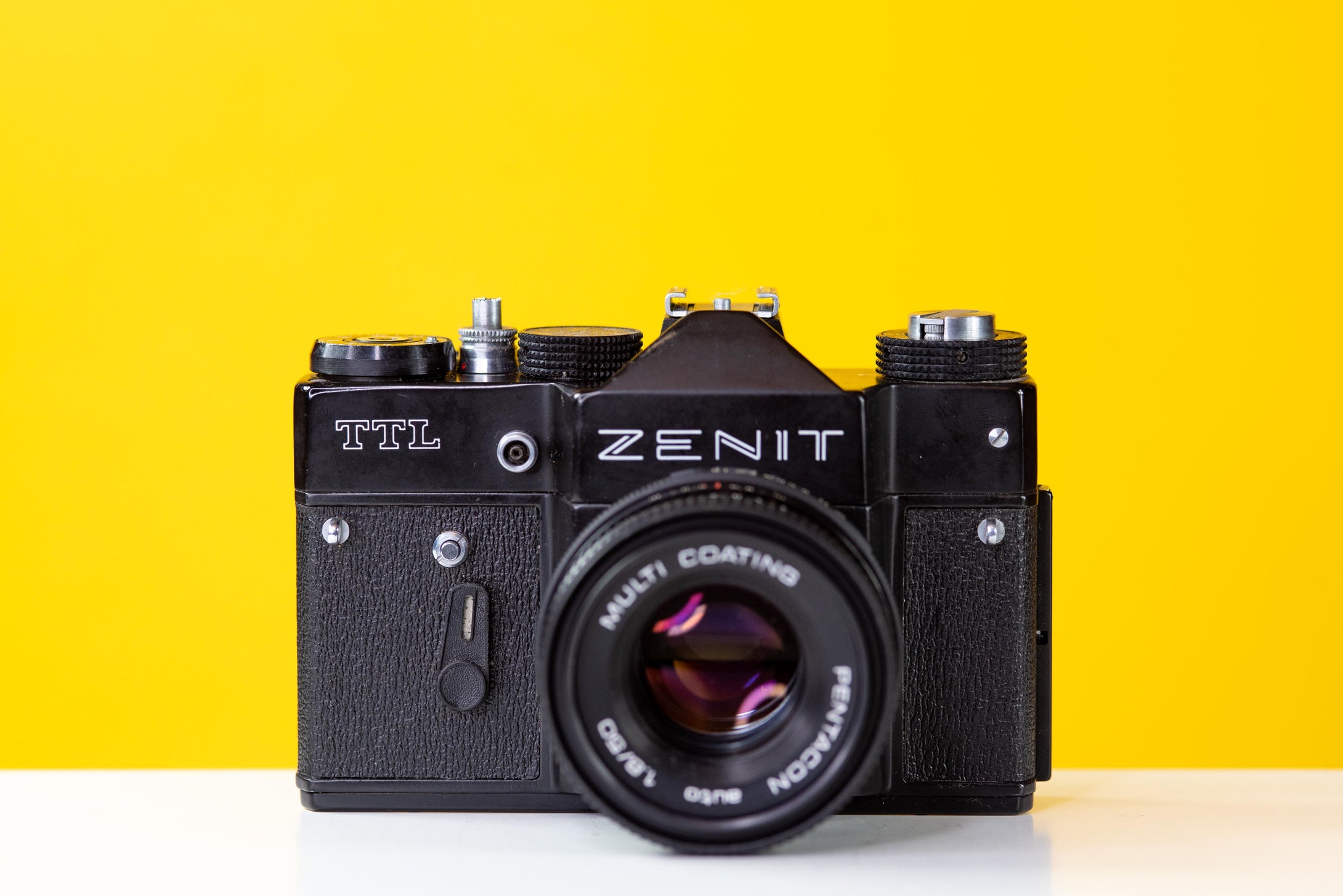 Zenit TTL Vintage 35mm Film SLR Camera with Pentacon Auto 50mm f/1.8
