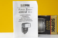 Load image into Gallery viewer, Sunpak Powerzoom 4000 AF Flash For Canon Cameras
