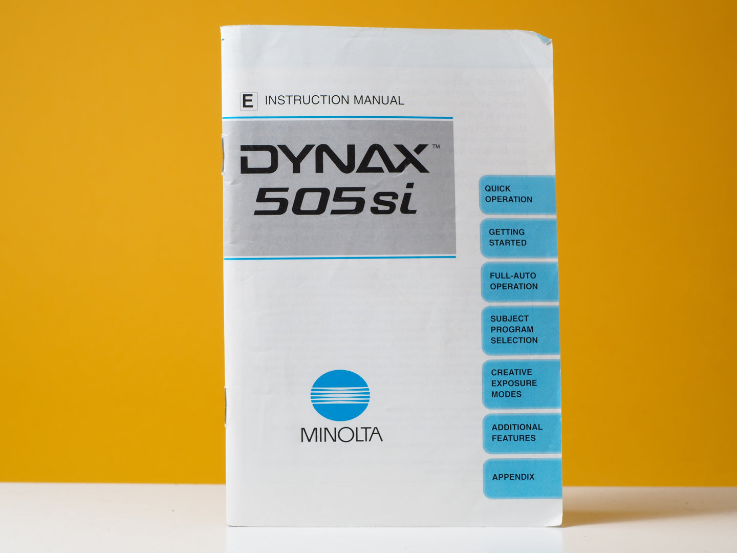 Minolta Dynax 505si Manual