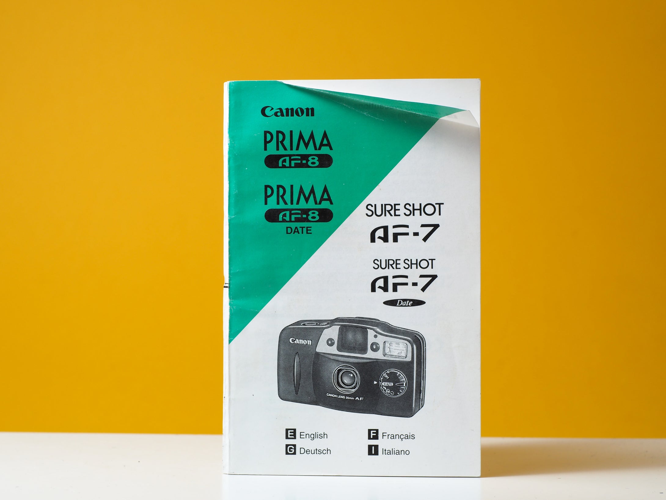 Canon Prima AF-8 AF-7 Manual