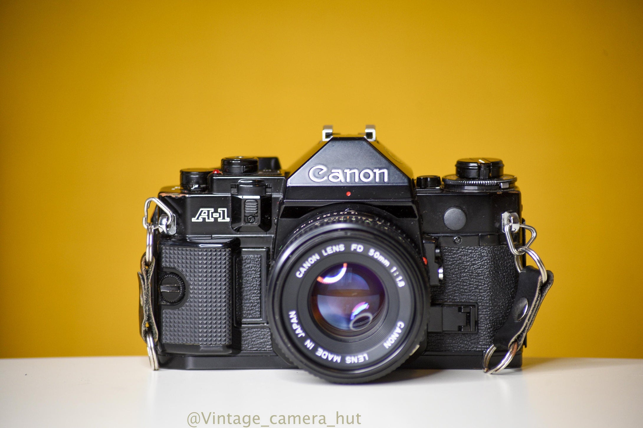 Canon A-1 Vintage 35mm Film Camera with Canon FD 50mm f/1.8 lens