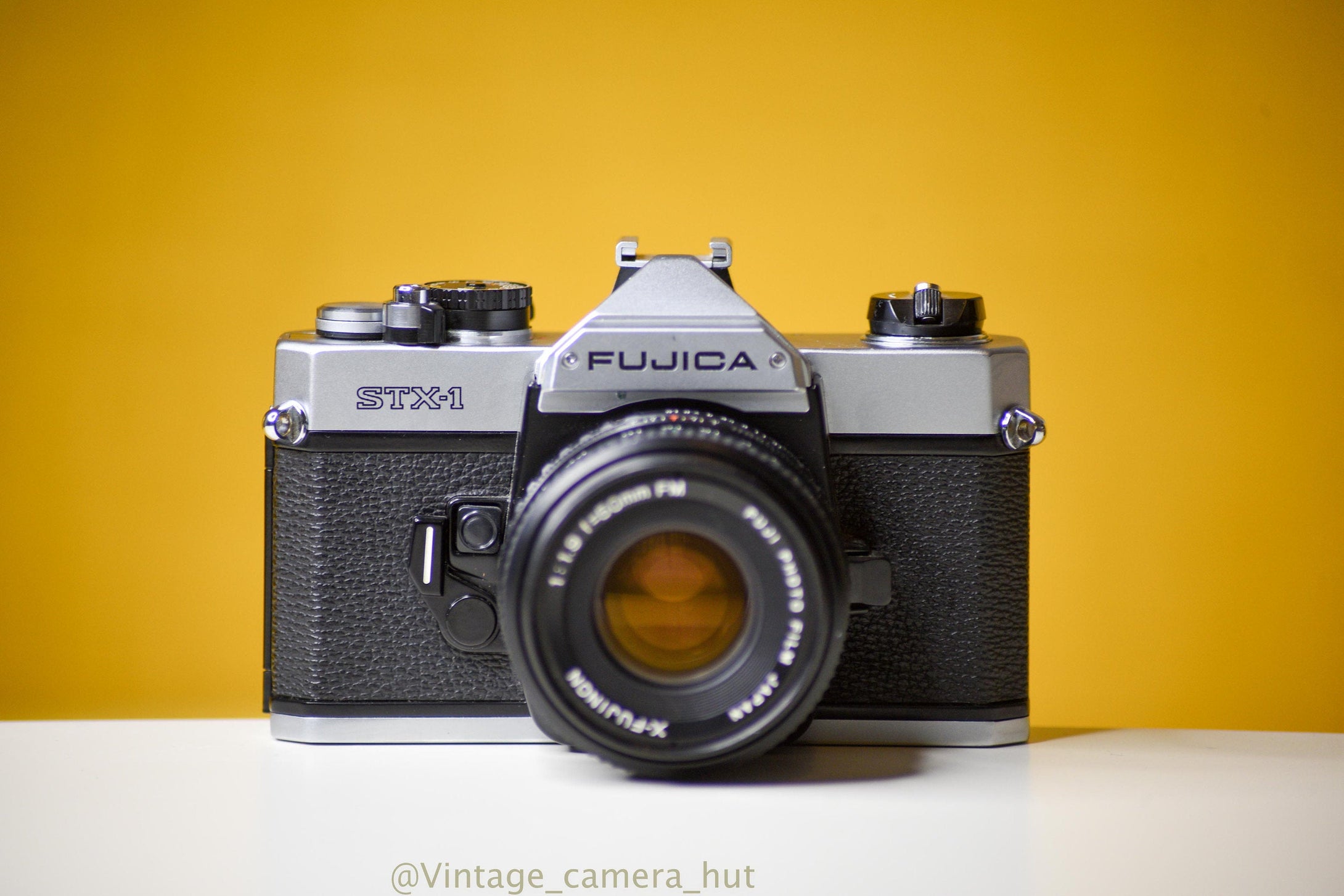 Fujica STX-1 35mm Film Camera with Fujinon 50mm f/1.9 Lens and Fujica Case