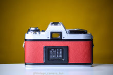 Load image into Gallery viewer, Minolta X-300 Vintage 35mm Film Camera with MInolta MD 45mm f/2 Prime Lens Reconditioned with New Red Skin
